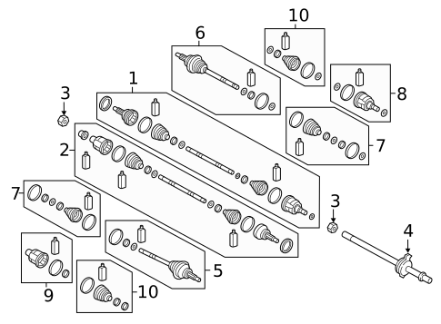 Drive Axles for 2020 Kia Stinger #0