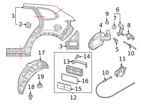 Fuel Door for 2018 Mazda CX-9 #0