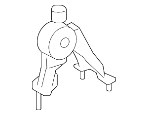 123710H080 - Engine: Engine Mount (Rear) for Toyota: Corolla, Matrix Image