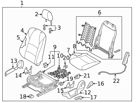 Driver Seat Components for 2016 Scion iA #0