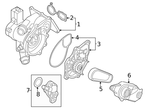 Water Pump for 2019 Volkswagen Beetle #0