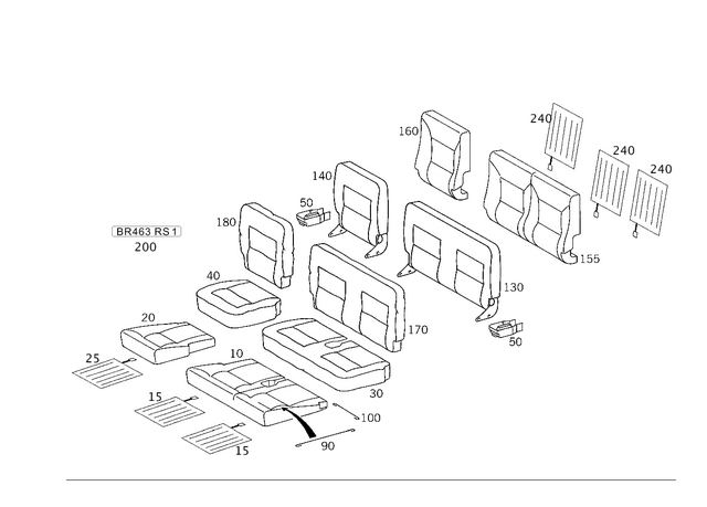 4639230034 - : Spring for Mercedes-Benz: G55 AMG, G550, G550 4x4, G63 AMG, G65 AMG Image