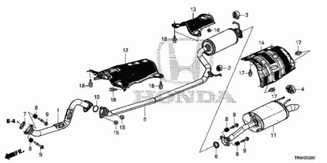 Exhaust Pipe - Muffler (1.8L) for 2013 Honda Civic #0