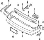 433807253 - Body: Side Bracket for Audi: 100, 100 Quattro, 200, 200 Quattro, 4000, 4000 Quattro, 5000, 5000 Quattro, Coupe, Quattro Image