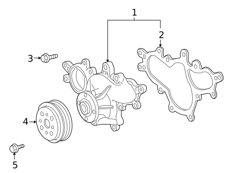 Water Pump for 2009 Lexus LS600h #1