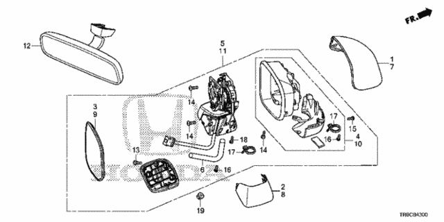 Mirror (1) for 2015 Honda Civic #0