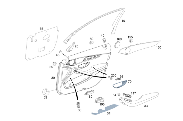 2537272300 - : Cover Trim for Mercedes-Benz Image