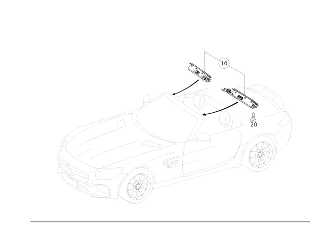 1977700000 - Soft Top: Parts Kit, Soft Top Lock for Mercedes-Benz Image image