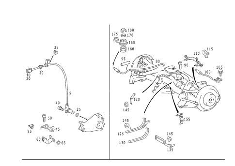 Rear Axle Wiring for 1992 Mercedes-Benz 500E #0