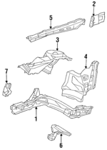 20378111 - Body: Side Rail for Buick: Skylark, Somerset, Somerset Regal | Oldsmobile: Calais | Pontiac: Grand Am Image image