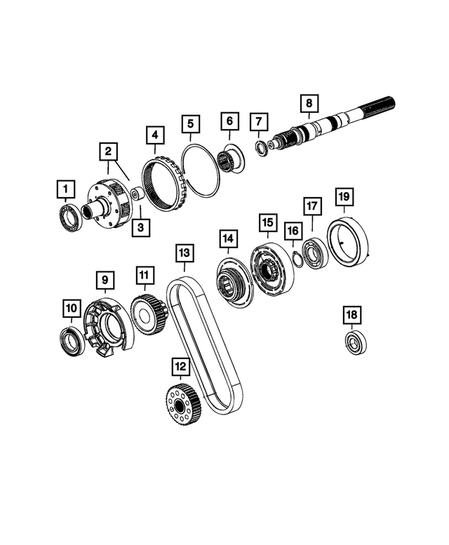 68089689AB - BW 44-47; Transfer Case: Input Gear Bearing for Mopar Image image