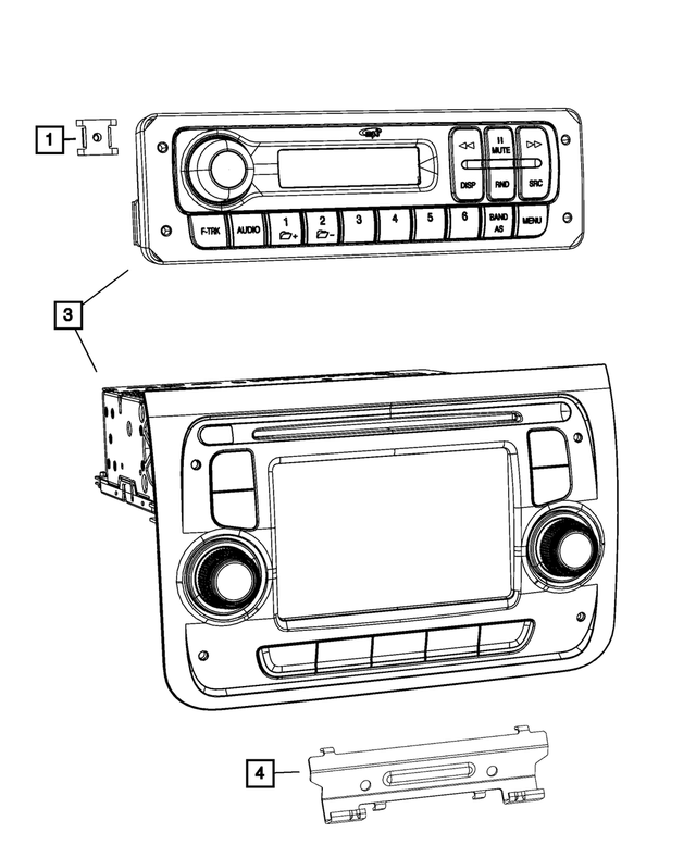 « 6UA66LXFAC –  : Multi Media Radio pour Mopar Image »