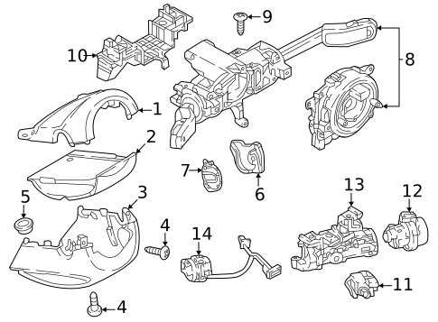 Shroud, Switches & Levers for 2022 Volkswagen Tiguan #0
