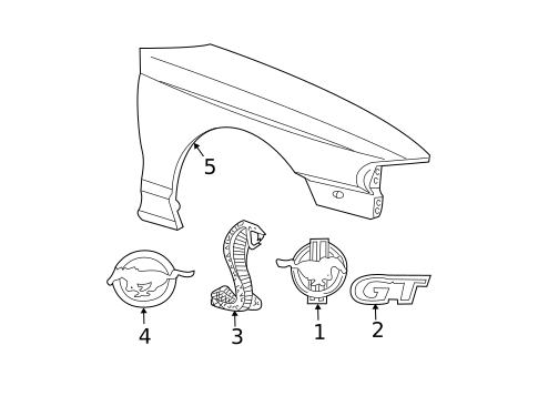 Exterior Trim - Fender for 2004 Ford Mustang #0
