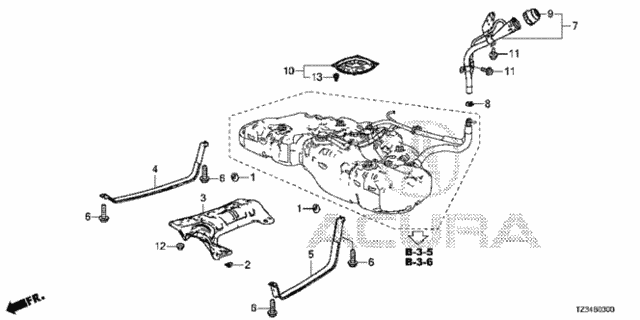 Fuel Filler Pipe (2WD) for 2019 Acura TLX #0