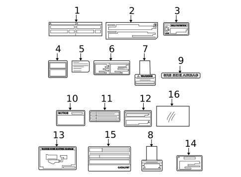 Labels for 2005 Toyota Corolla #0