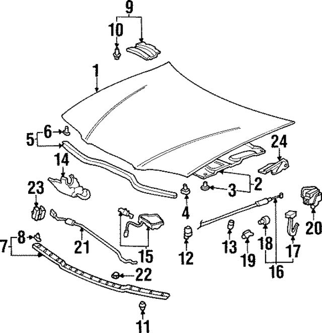 90107SM4003 - Body: Edge Guard Clip for Acura Image