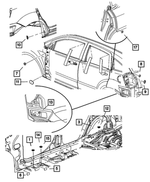 5115840AA - Body Sheet Metal Except Doors: Body Plug for Dodge: Caliber | Jeep: Compass, Patriot Image