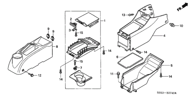 Console for 2004 Honda Civic #0