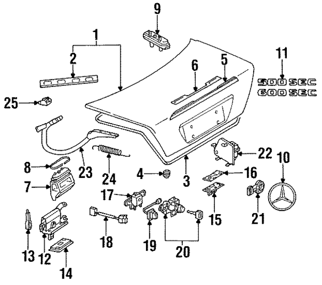 140750037567 - Body: Lid for Mercedes-Benz Image