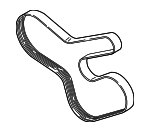 11287628659 - Cooling System: Serpentine Belt for BMW: 530i, 535i, 535i GT, 535i GT xDrive, 535i xDrive, 540i, 640i, 640i Gran Coupe, 640i xDrive, 640i xDrive Gran Coupe, 640i xDrive Gran Turismo, 740i, 740Li, 740Li xDrive, X5, X6 Image