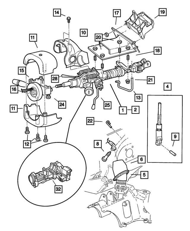 4680434AG - Steering: Steering Column for Mopar Image