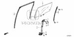 73400TNYA01 - : Glass Assembly, R Rear Door (Privacy)(Fuyao) for Honda Image