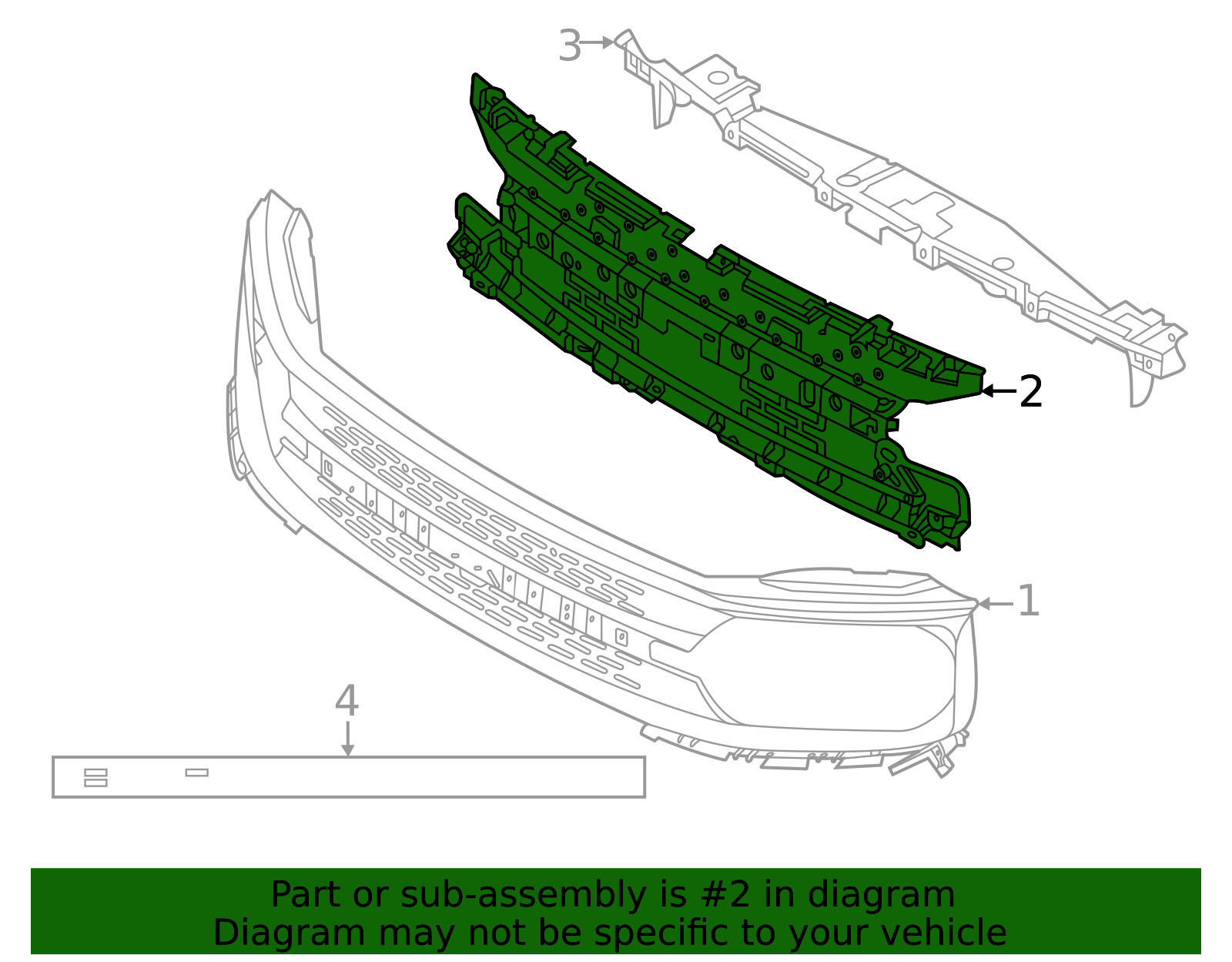 S1PZ-8A200-CA - Grille Reinforcement 2025 Ford Bronco Sport | Ford