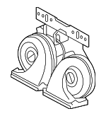 LR014560 - : 2010-2016 Land-Rover Horn for Land Rover: LR4, Range Rover Sport Image