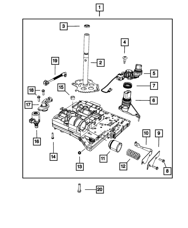 R8051192AA - 4-Speed; Automatic VLP Transaxle: Transmission Valve Body Kit, Remanufactured for Mopar Image