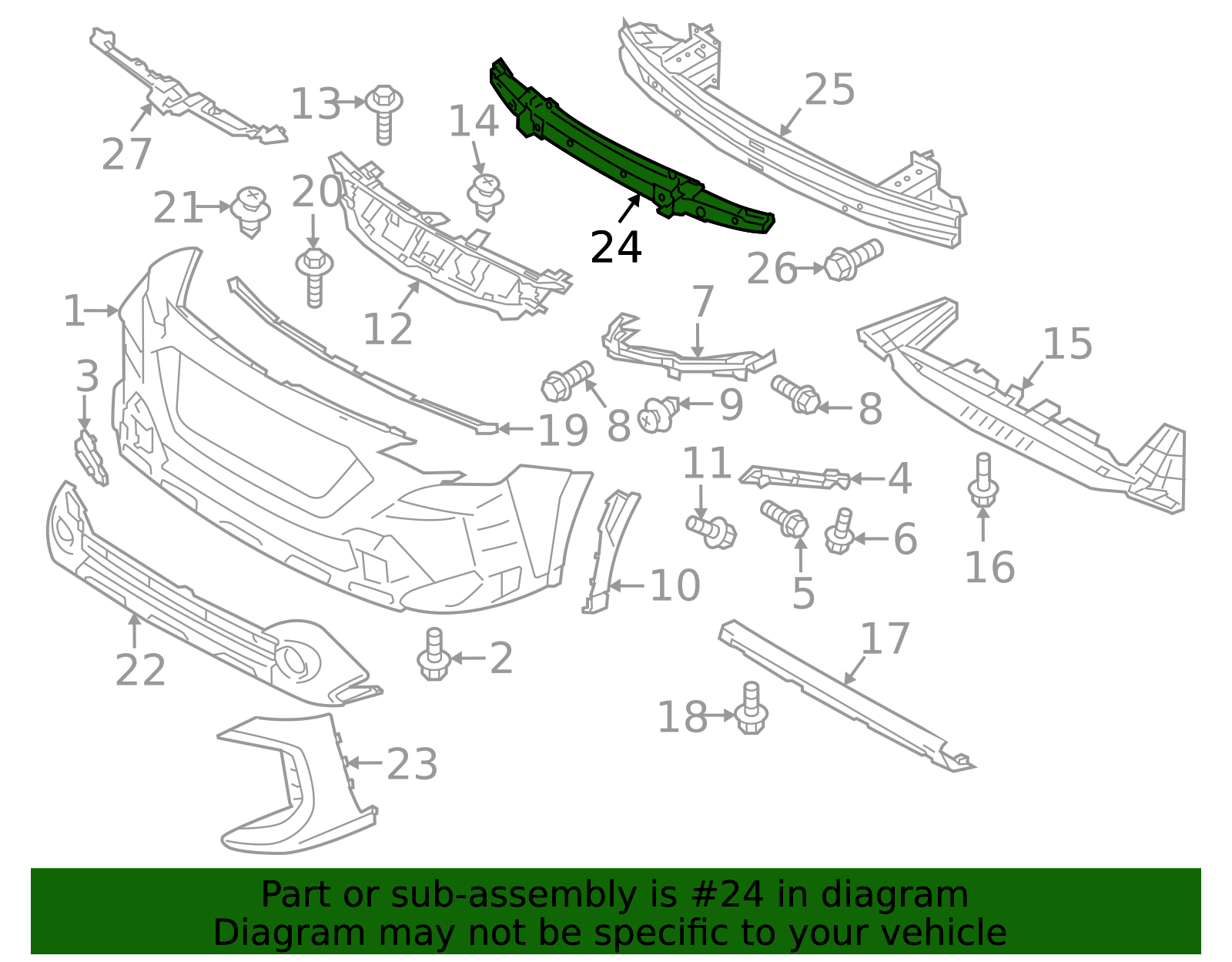 2023-2025 Subaru Energy Absorber 57705AN15A | Subaru Parts Store