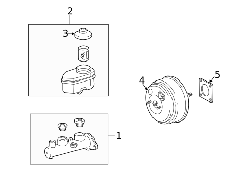 Master Cylinder - Components On Dash Panel for 2005 Mitsubishi Outlander #0