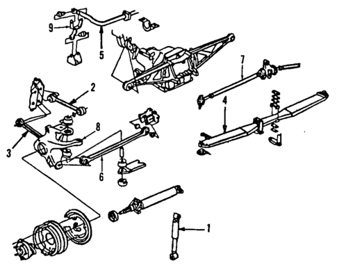 Rear Suspension for 1985 Chevrolet Corvette #1