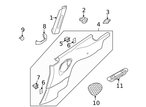 Interior Trim - Quarter Panels for 2008 Porsche 911 #0