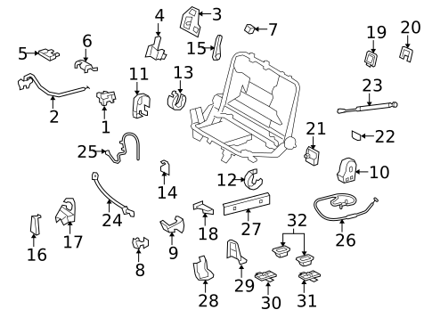 Rear Seat Components for 2009 Toyota Land Cruiser #2