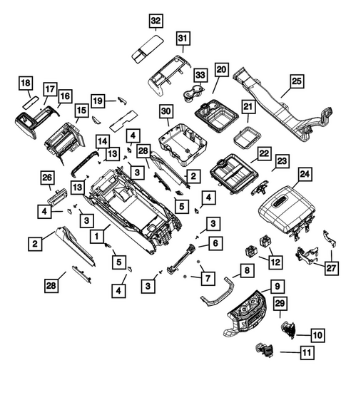Consoles for 2019 Ram 2500 #0