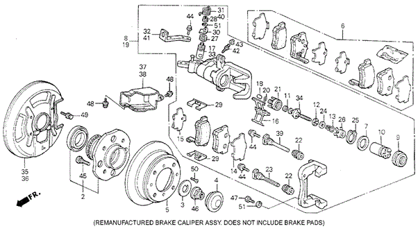 Rear Brake for 1994 Acura Vigor #0