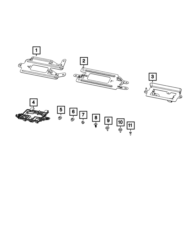 4672845AA - Electrical: Night Vision Processing Module Bracket for Mopar Image