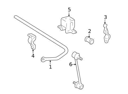 Stabilizer Bar & Components for 2001 Lexus RX300 #1