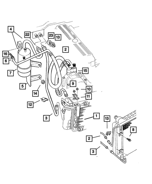 Air Conditioner and Heater Plumbing for 2001 Jeep Cherokee #0