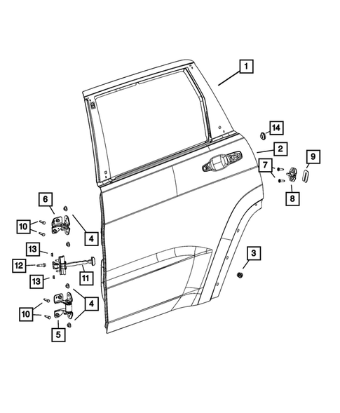 Rear Door for 2022 Jeep Grand Cherokee L #1