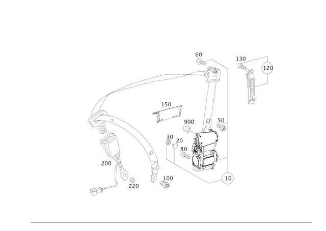 2128607685 - Driver Seat: Seat Belt for Mercedes-Benz: CLS550, CLS63 AMG, E350, E550, E63 AMG Image image