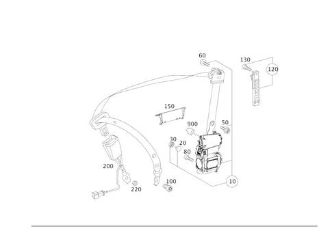 Front Seat Safety Belt for 2015 Mercedes-Benz CLS 63 AMG&reg; S #0