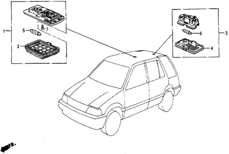 Interior Light for 1984 Honda Wagovan #0