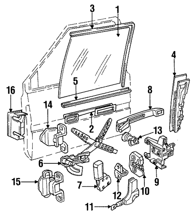 1380283 - Body: Window Regulator for Volvo: 740, 760, 780 Image