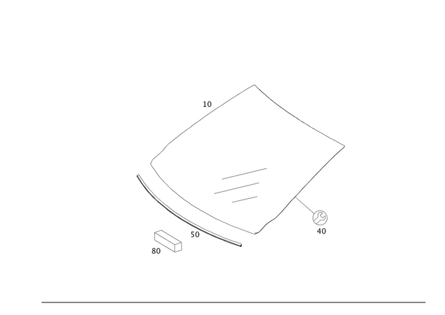 246670940064 - Windows: Windshield for Mercedes-Benz Image image