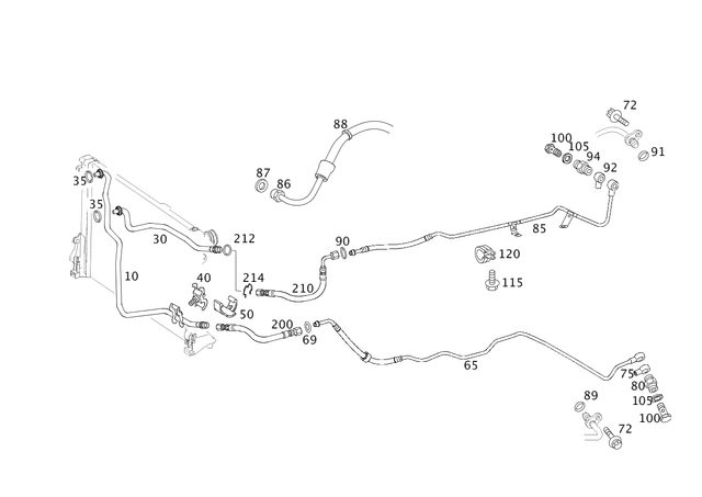 6421800430 - : Oil Line for Mercedes-Benz Image
