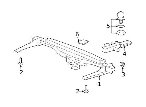 Trailer Hitch Components for 2007 Mercury Mariner #1