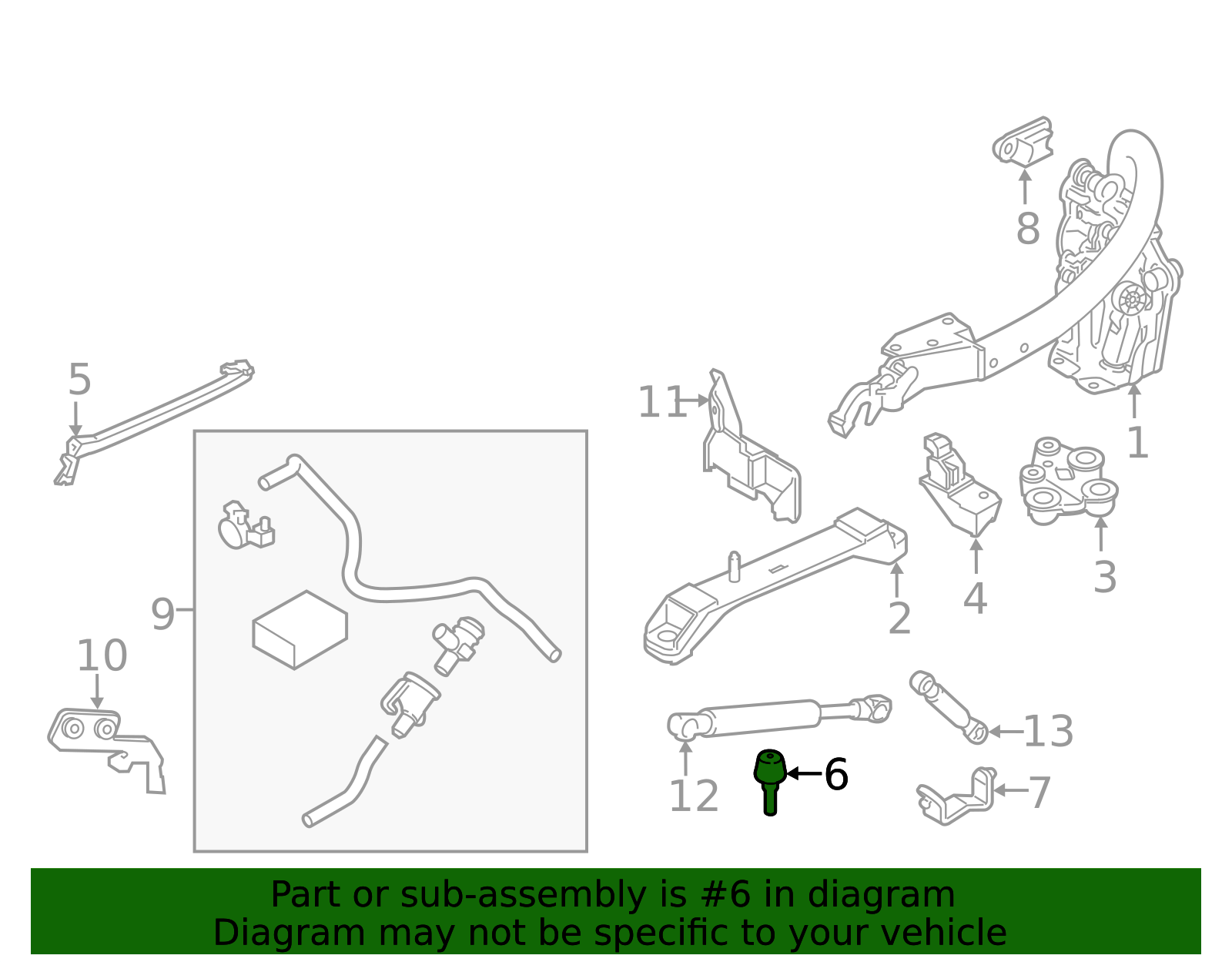 Genuine BMW 54-37-7-196-729 | Convertible Top Stowage Compartment Stop ...