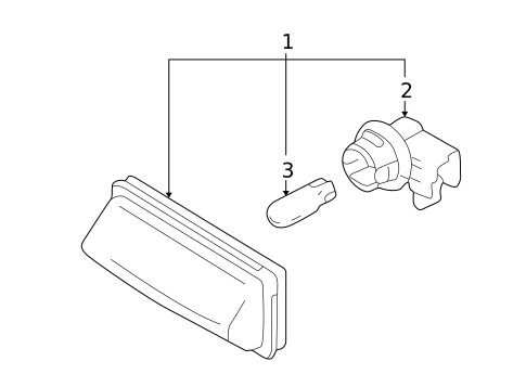 License Lamps for 2004 Suzuki Aerio #0